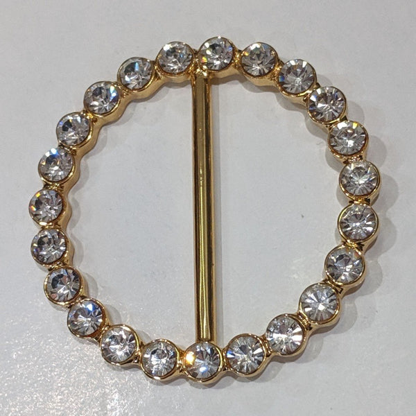 Gold or Silver and Diamante Buckle
