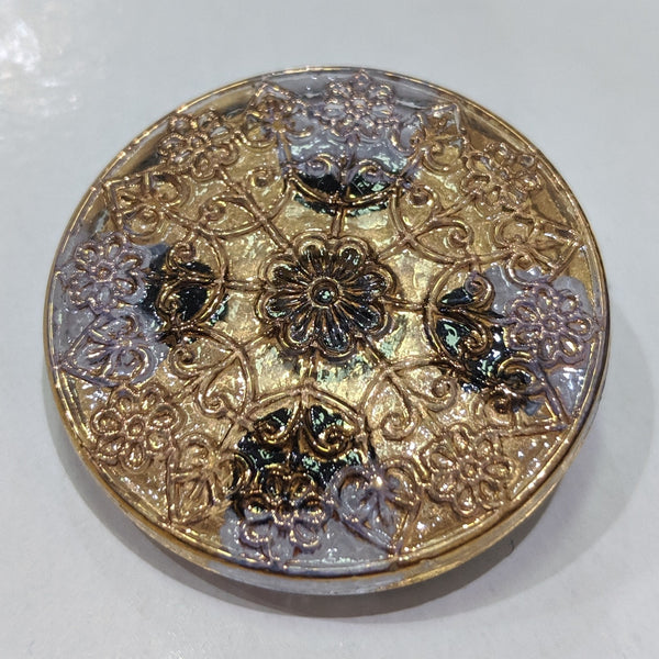 Lilac & Gold Lustre / Vintage / Glass
