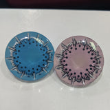 Clear / Reverse Painted / Vintage / Lucite