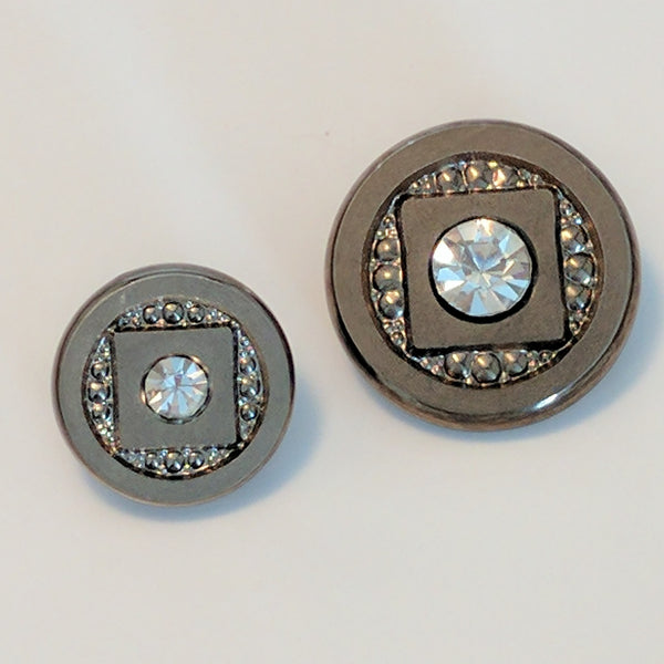 Silver / Glass / Diamante Centre