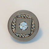 Silver / Glass / Diamante Centre