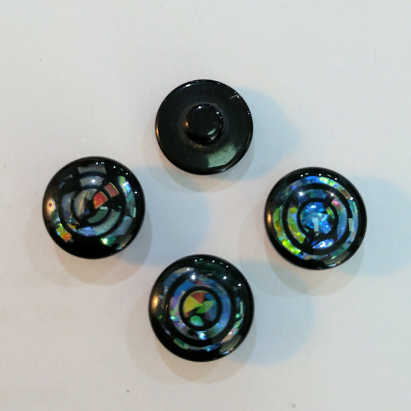 Black / Round / Opal Colour / Shiny