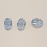 Blue / Oval / Embossed / Semi-Opaque