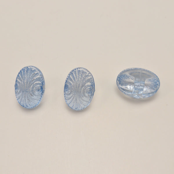 Blue / Oval / Embossed / Semi-Opaque