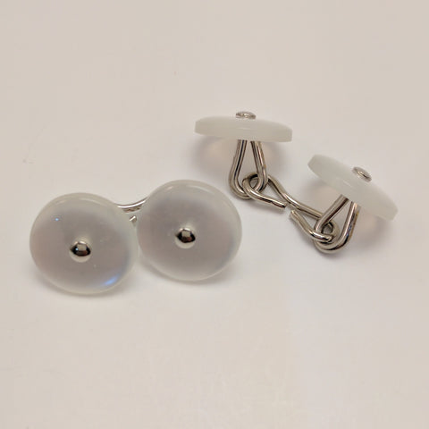 Cufflinks / Round / Pearl