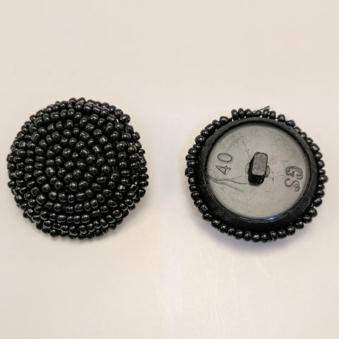 Black Beaded / Handmade / Shank