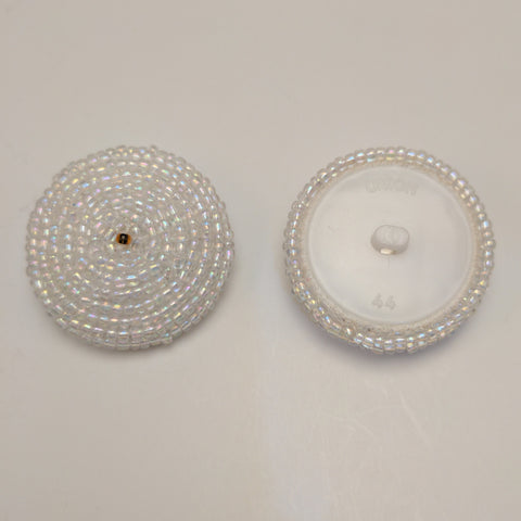 Pearl Beaded / Orange Centre / Handmade / Shank