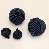 Navy / Cord Round Ball / Chinese Knot Buttons