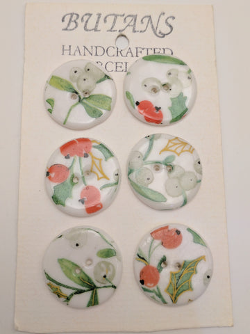 White / Holly / Porcelain (card of 6)