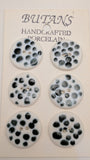 White / Black spots / Porcelain (card of 6)