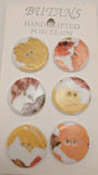 White / Autumn Leaves / Porcelain (card of 6)