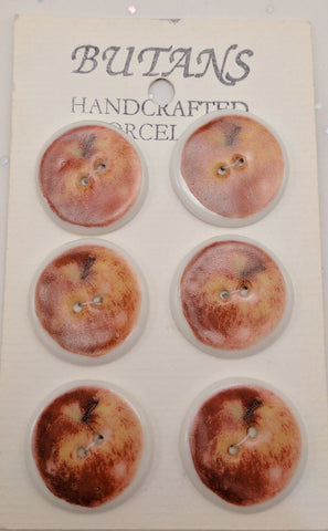 White / Red Apples / Porcelain (card of 6)