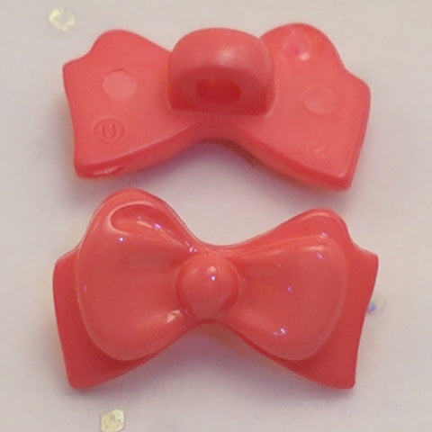 Hot Pink Bow - Plastic Shank