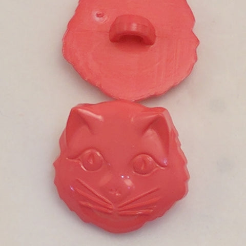 Cat Face / Pink / Plastic Shank