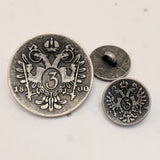 Bird Blazer Button / Antique nickel /  Matte