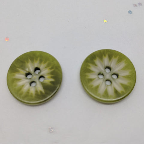 Green Carved Corozo / 4 Hole