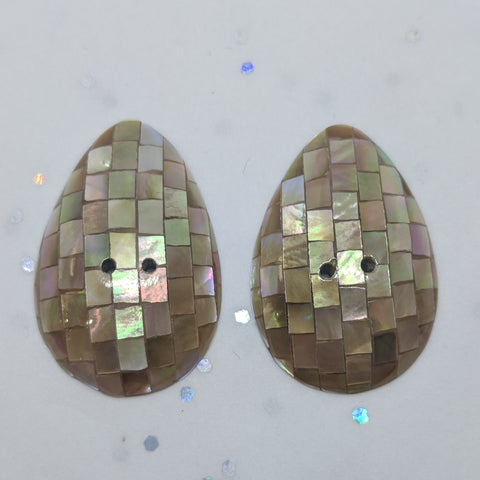 Brown (Honey) / Shell Blocks / Resin / 2 Hole