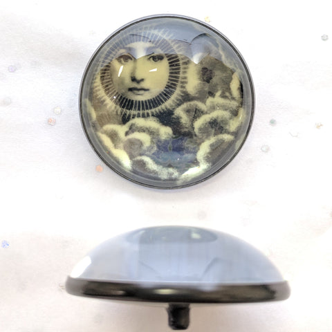 Sun with a Face / Glow in the Dark / Acrylic Dome