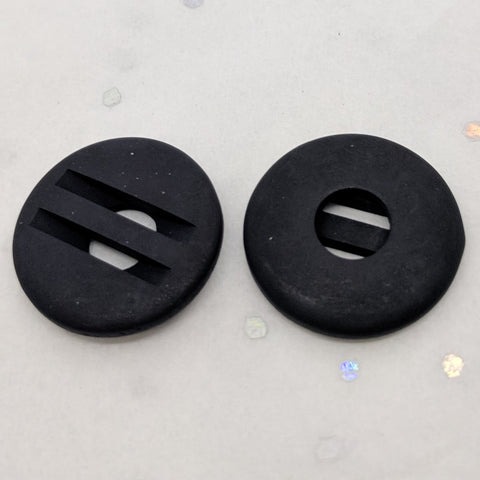 Black / Matte / Laser Cut Detail / 2 Hole