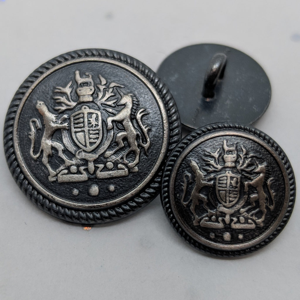 Button Crest and crown Blazer Button / Brass / Matte – Buttonmania