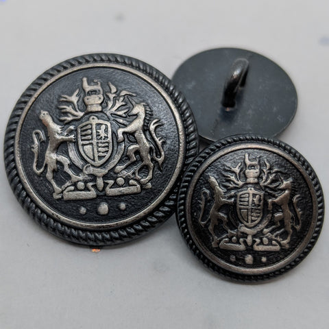 Crest Blazer Button rope edge / Gunmetal /  Shank