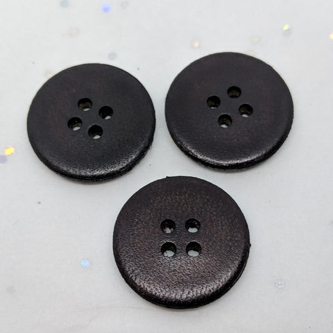 Dark Brown / Sew through / Leather