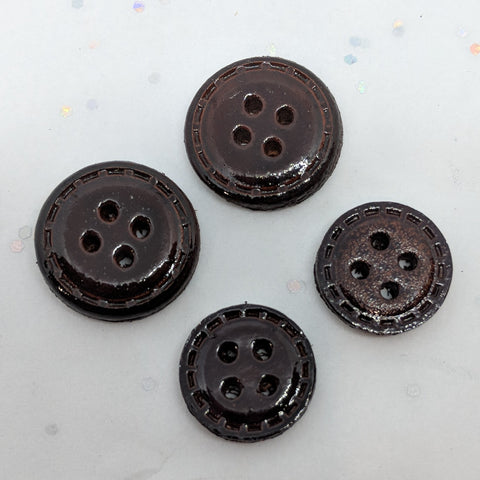 Brown / Sew through / Shiny Leather