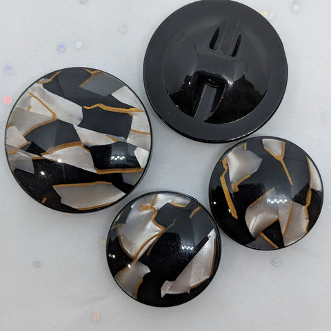 Black with Pearl & Bronze / Polyester / Shank