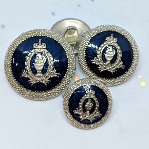 Blazer with Classic Crest / Silver & Navy Epoxy / Shank