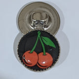 Cherries / Black Background / Acrylic Dome