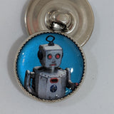 Vintage Robots / Silver Robot / Acrylic Dome