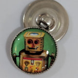 Vintage Robots / Gold Robot / Acrylic Dome
