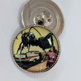 Vintage Sci-fi Space / Giant Insect and Woman / Acrylic Dome