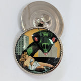Vintage Sci-fi Space / Giant Insect and Woman / Acrylic Dome