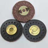 Snap fasteners / Magnetic / Brown Leather