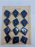 Vintage Wooden / Blue Casein / 2 Hole