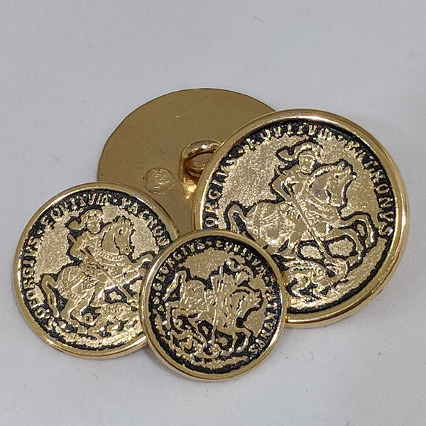 St George Blazer Button / Antique Gold