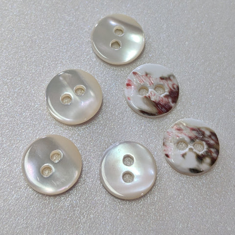White / Shell / Shirt Button