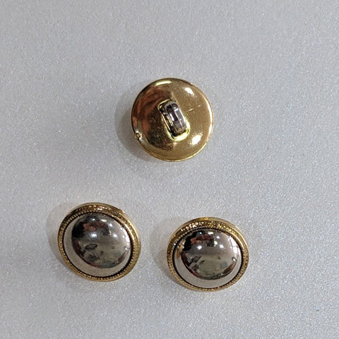 Gold Rim with Silver Dome / Shiny