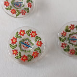 Vintage Glass / Reverse Carved & Painted / Shank