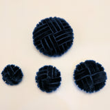 Blue (Navy) / Velvet Ribbon / Crisscross Pattern
