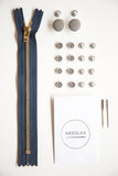 Jeans Making Hardware KIT / Zipper Fly