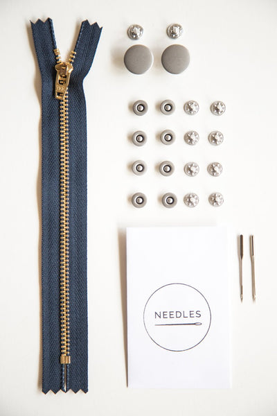 Jeans Making Hardware KIT / Zipper Fly