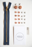 Jeans Making Hardware KIT / Zipper Fly