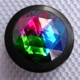 Button Red  (Green, Blue) / Domed & Faceted / Shiny