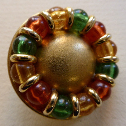 Metal Orange (Autumn Tones) / Wreath / Matte Button