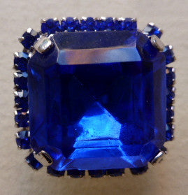 Button Royal Blue / Diamantes  / Shiny