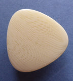 Button White (Cream) / 'Wood Grain' / Matte