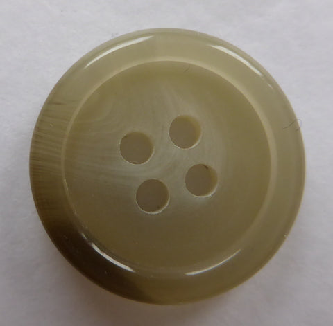 Green/ Brown  / Opaque Marbled Ring Edge / Shiny