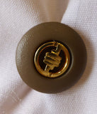 Button Khaki Green / Gold Centre / Matte